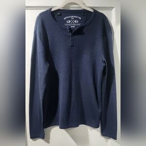 NWOT Buffalo David Bitton Navy Blue Long-Sleeve Henley size: M